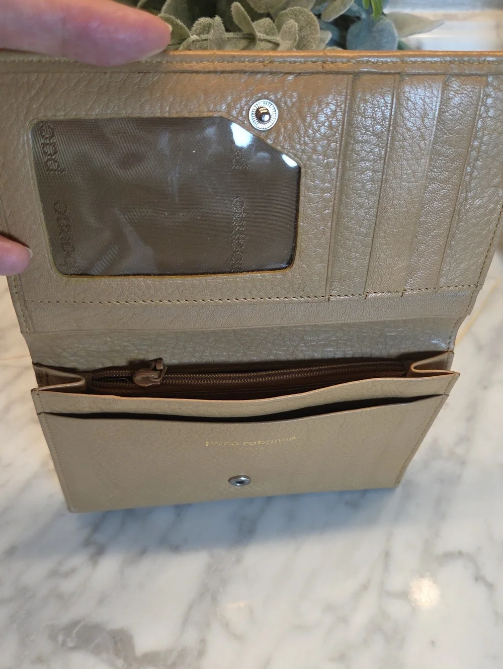 Pre-loved Paco Rabanne Tan Leather Wallet